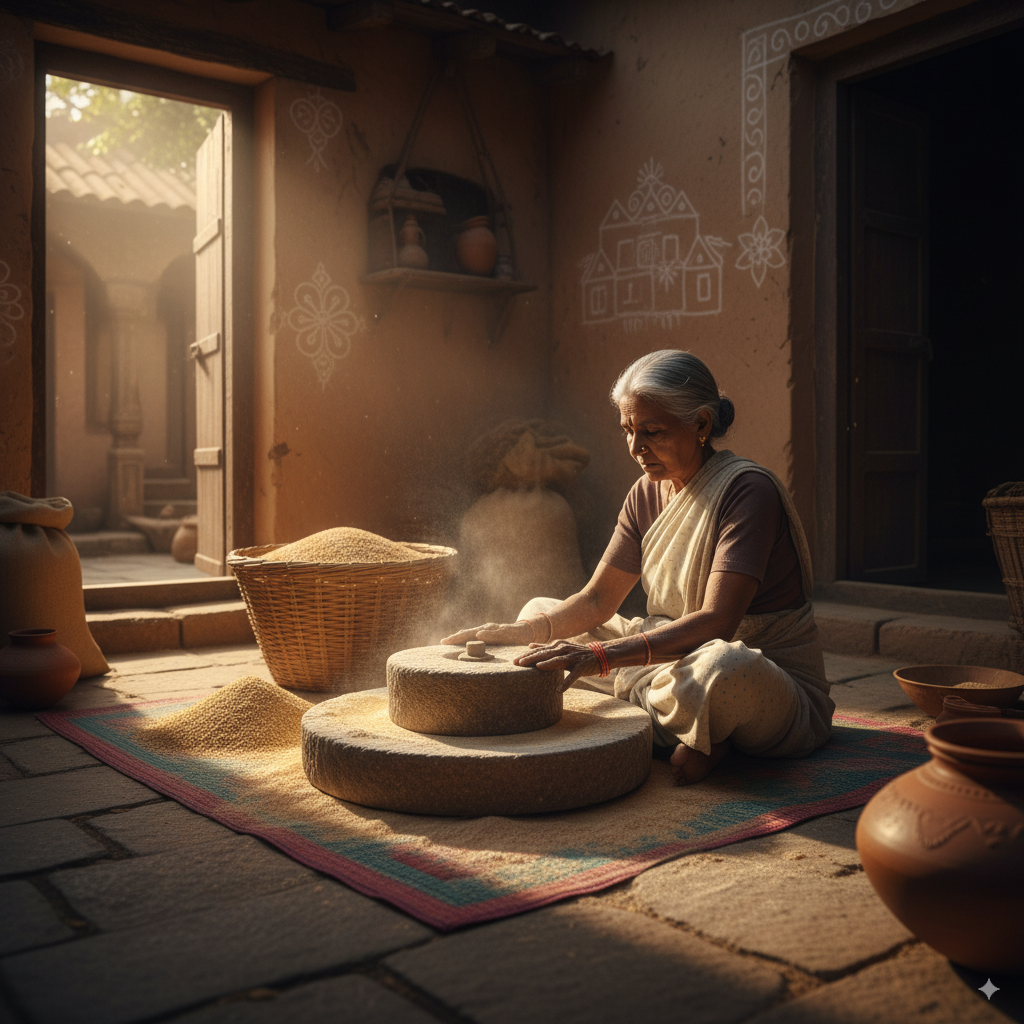 Traditional Indian milling